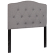Flash Furniture Cambridge Tufted Twin Panel Headboard in Light Gray