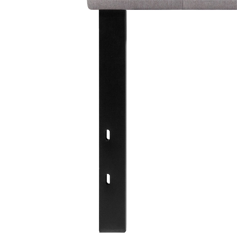 Flash Furniture Cambridge Tufted Twin Panel Headboard in Light Gray