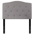 Flash Furniture Cambridge Tufted Twin Panel Headboard in Light Gray