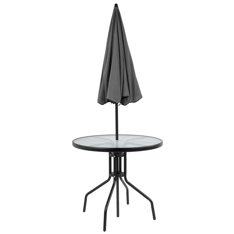 Flash Furniture Nantucket 6 Piece Patio Dining Set with Umbrella