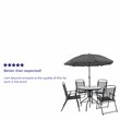 Flash Furniture Nantucket 6 Piece Patio Dining Set with Umbrella