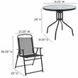 Flash Furniture Nantucket 6 Piece Patio Dining Set with Umbrella
