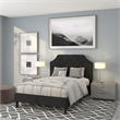 Flash Furniture Brighton Tufted Full Platform Bed in Black