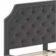 Flash Furniture Brighton Tufted King Platform Bed in Dark Gray