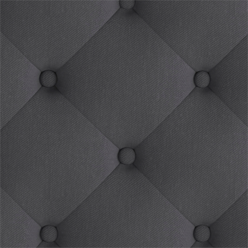 Flash Furniture Brighton Tufted King Platform Bed in Dark Gray