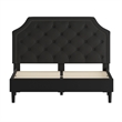 Flash Furniture Brighton Tufted Queen Platform Bed in Black