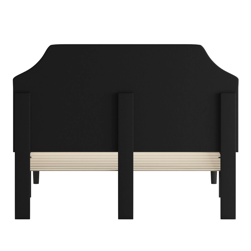 Flash Furniture Brighton Tufted Queen Platform Bed in Black