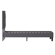 Flash Furniture Roxbury Tufted King Platform Bed in Dark Gray