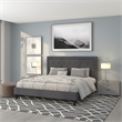 Flash Furniture Roxbury Tufted King Platform Bed in Dark Gray
