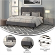 Flash Furniture Roxbury Tufted King Platform Bed in Dark Gray