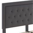 Flash Furniture Roxbury Tufted King Platform Bed in Dark Gray