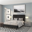 Flash Furniture Roxbury Tufted Queen Platform Bed in Black