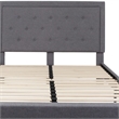Flash Furniture Roxbury Tufted Queen Platform Bed in Light Gray