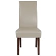 Flash Furniture Greenwich Leather Upholstered Parson Dining Side Chair in Beige