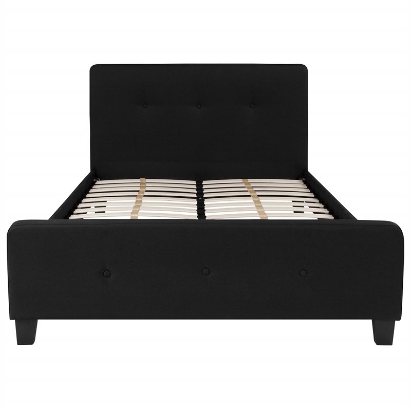 Flash Furniture Tribeca Tufted Full Platform Bed in Black