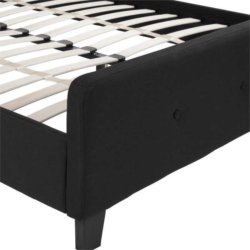 Flash Furniture Tribeca Tufted Queen Platform Bed in Black