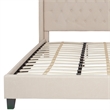 Flash Furniture Riverdale Upholstered King Platform Bed in Beige