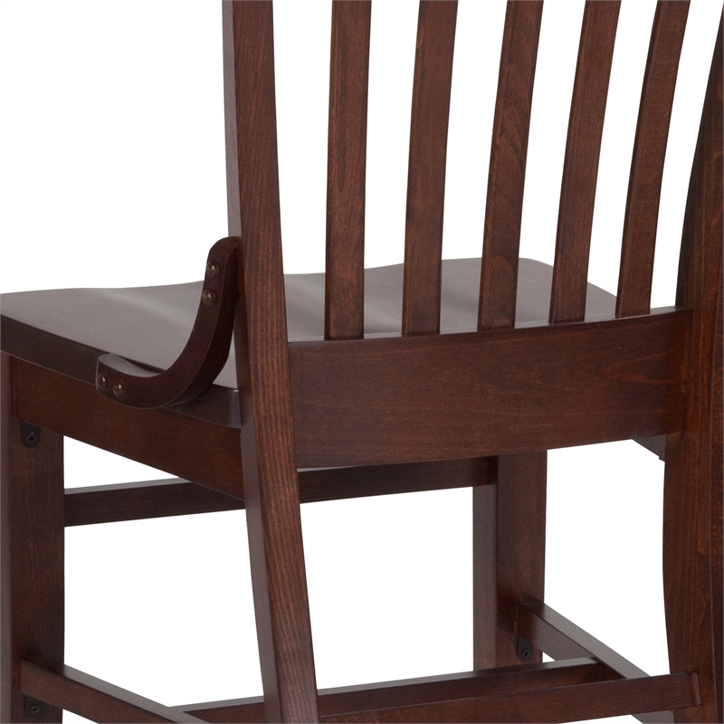 Flash Furniture Hercules Dining Side Chair in Walnut