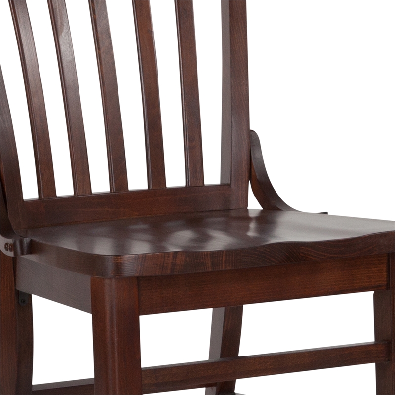 Flash Furniture Hercules Dining Side Chair in Walnut