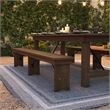 Flash Furniture Hercules Folding Wood Dining Bench in Antique Rustic Brown