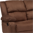 Flash Furniture Harmony Microfiber Upholstered Reclining Sofa in Brown