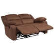 Flash Furniture Harmony Microfiber Upholstered Reclining Sofa in Brown