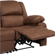 Flash Furniture Harmony Microfiber Upholstered Reclining Sofa in Brown