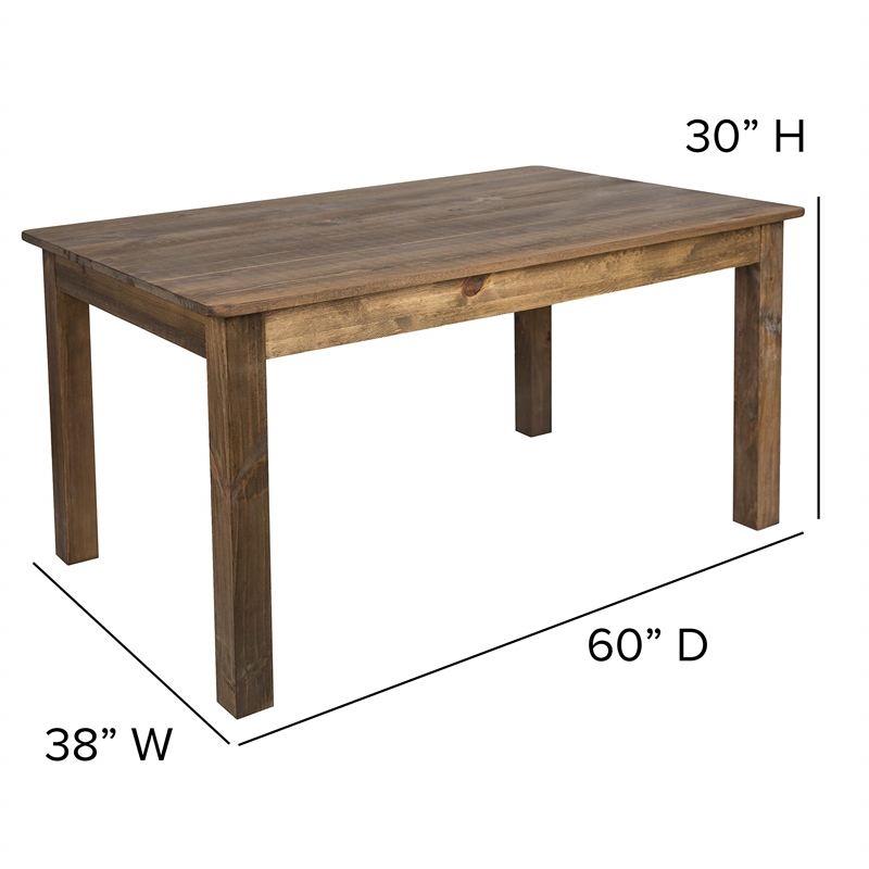 Flash Furniture 7 Piece Dining Set in Antique Rustic