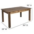 Flash Furniture 7 Piece Dining Set in Antique Rustic