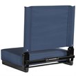 Flash Furniture Grandstand Comfort Seat in Aluminum Frame - Navy Blue
