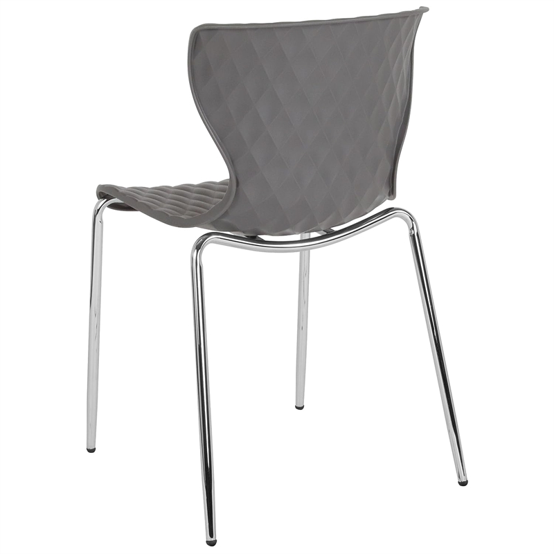 Flash Furniture Lowell Plastic Dining Side Chair Lowell in Gray