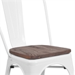 Flash Furniture Metal Stackable Dining Side Chair in White