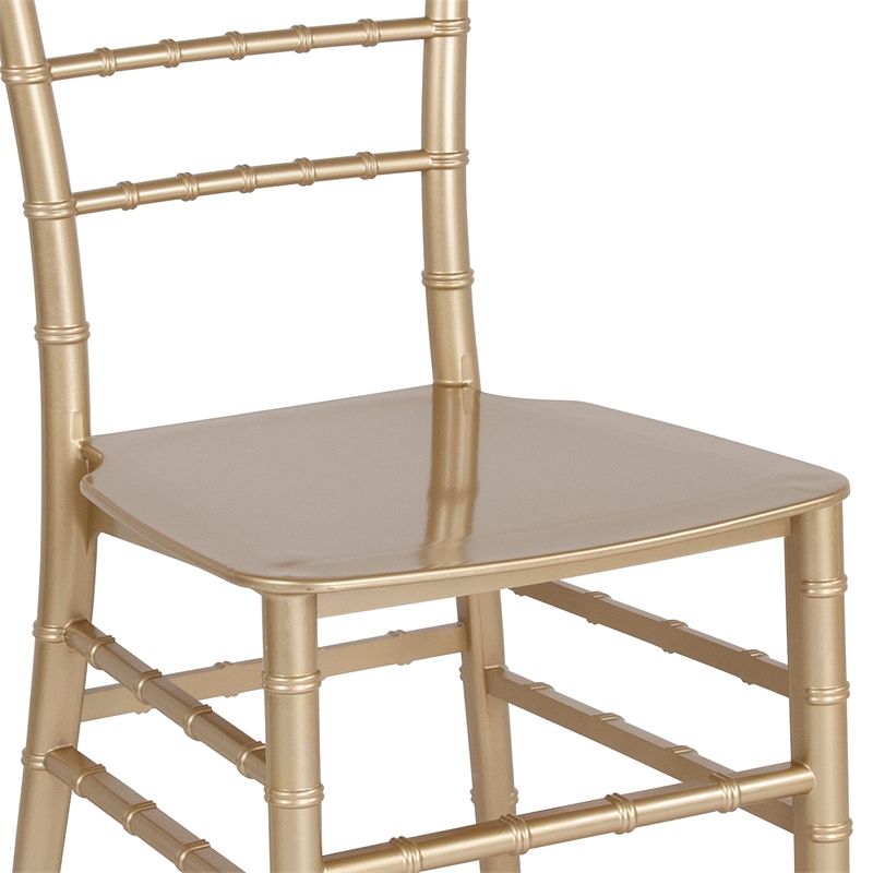 Flash Furniture Hercules Chiavari Dining Chair in Gold