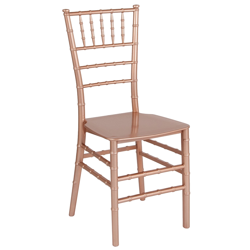 Flash Furniture Hercules Chiavari Dining Chair in Rose Gold