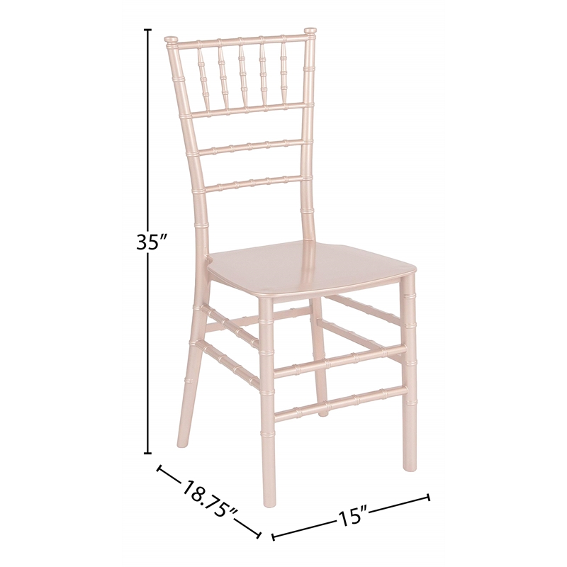 Flash Furniture Hercules Chiavari Dining Chair in Rose Gold