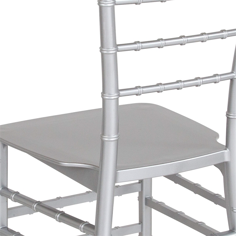 Flash Furniture Hercules Chiavari Dining Chair in Silver