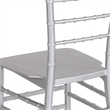 Flash Furniture Hercules Chiavari Dining Chair in Silver