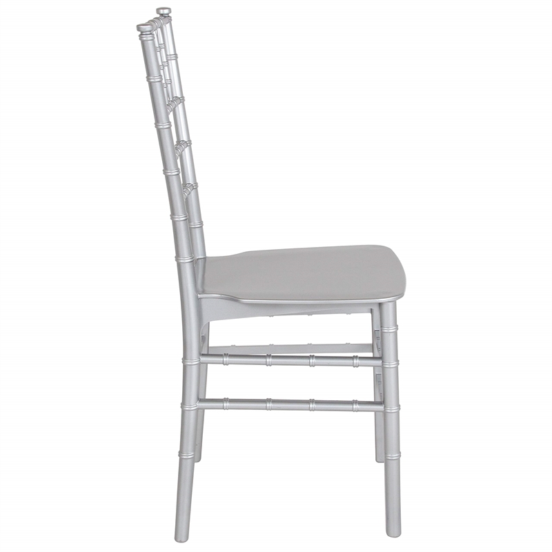 Flash Furniture Hercules Chiavari Dining Chair in Silver