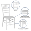 Flash Furniture Hercules Chiavari Dining Chair in White