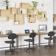 Flash Furniture Livingston Mobile Writing Desk in Brown Oak
