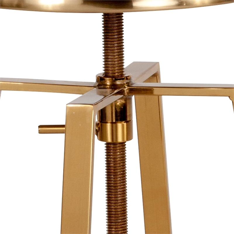 Flash Furniture Toledo Metal Adjustable Bar Stool in Gold