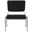 Flash Furniture Hercules Bariatric Reception Chair in Black and Silver