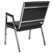 Flash Furniture Hercules Faux Leather Bariatric Arm Chair in Black and Silver