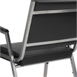 Flash Furniture Hercules Faux Leather Bariatric Arm Chair in Black and Silver