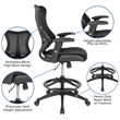 Flash Furniture Mesh High Back Swivel Drafting Stool in Black