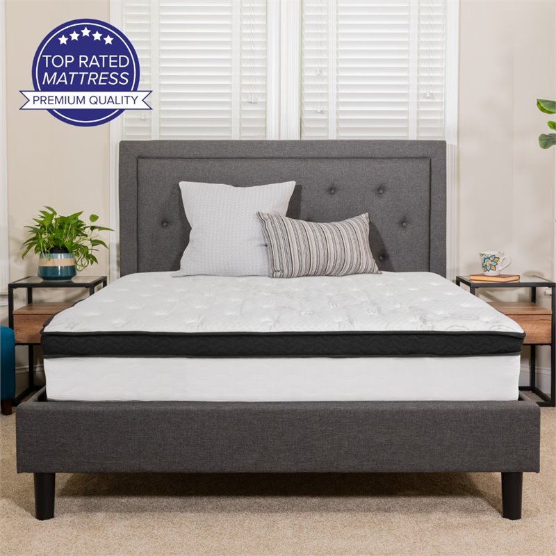 Flash Furniture Capri Full Memory Foam Mattress in White