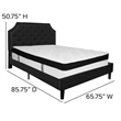 Flash Furniture Brighton Tufted Queen Platform Bed in Black