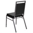 Flash Furniture Hercules Faux Leather Banquet Event Chair in Black and Silver