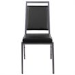 Flash Furniture Hercules Faux Leather Banquet Event Chair in Black and Silver
