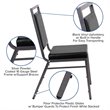 Flash Furniture Hercules Faux Leather Banquet Event Chair in Black and Silver